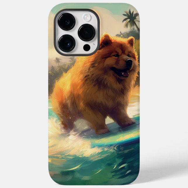 Coques Case-Mate iPhone Chow Chow Beach Plage Surf Peinture (Verso)