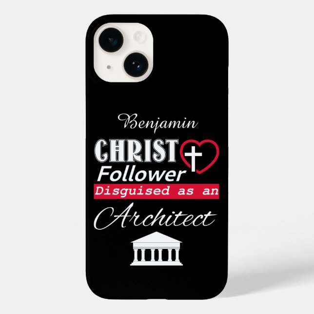 Coques Case-Mate iPhone Christ Follower déguisé en architecte chrétien (Verso)