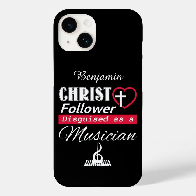 Coques Case-Mate iPhone Christ Follower déguisé en musicien chrétien (Verso)