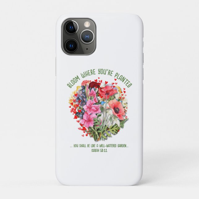 Coques Case-Mate iPhone Christian BLOOM OÙ VOUS ÊTES PLANTÉ Floral (Dos)