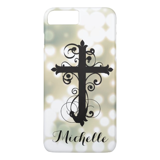 Coques Case-Mate iPhone Christian Swirling Cross Personnalisé (Dos)