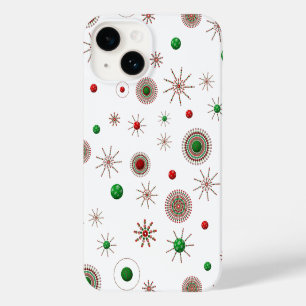 Coque Pour iPhone 14 Christmas 3D Ornaments & Starbursts