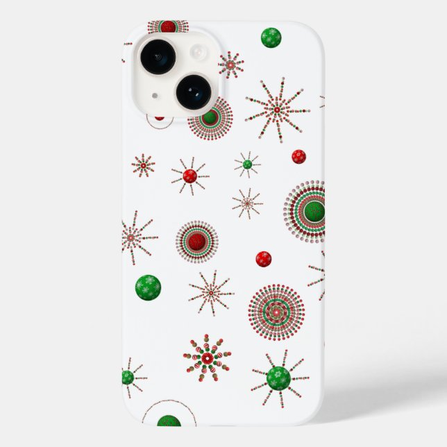 Coques Case-Mate iPhone Christmas 3D Ornaments & Starbursts (Verso)