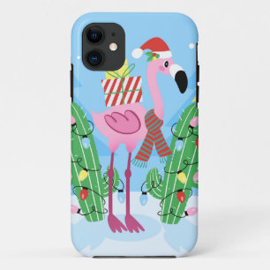 Case-Mate iPhone Case Christmas Flamingo with Cactus