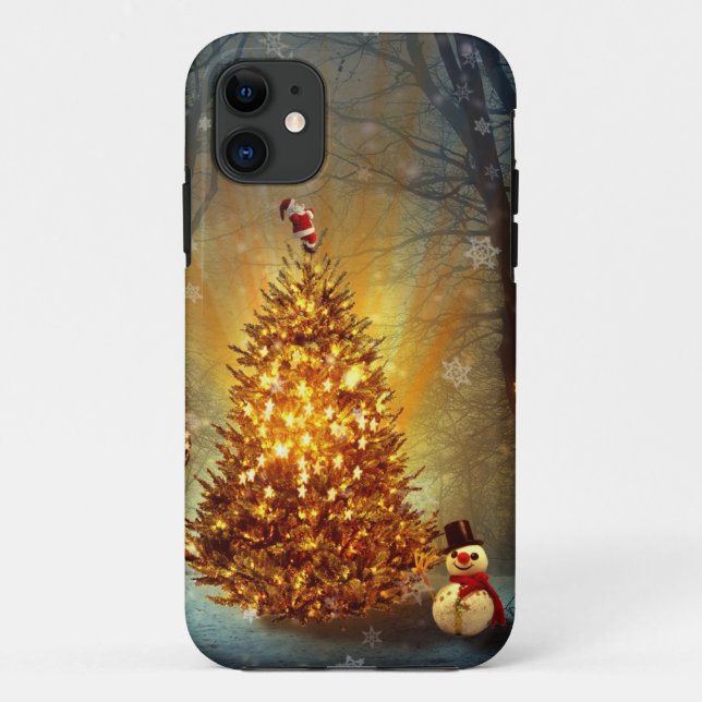 Coques Case-Mate iPhone Christmas Forest. (Dos)