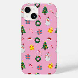Coque Pour iPhone 14 Christmas Gift – Cute Holiday Pattern with Snowman