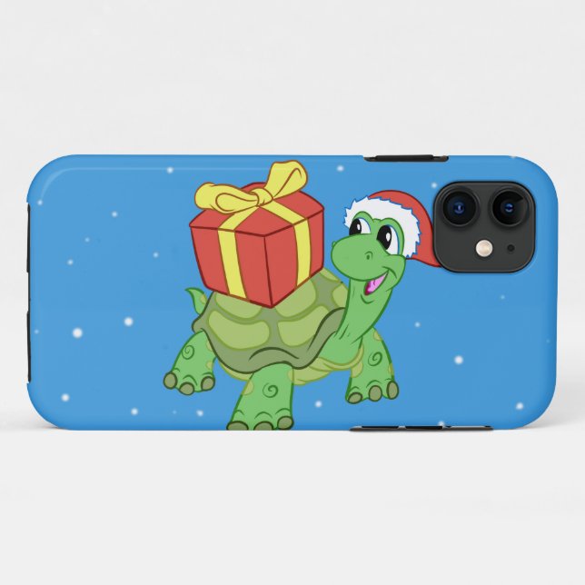 Coques Case-Mate iPhone Christmas turtle with the venin (Dos (Horizontal))
