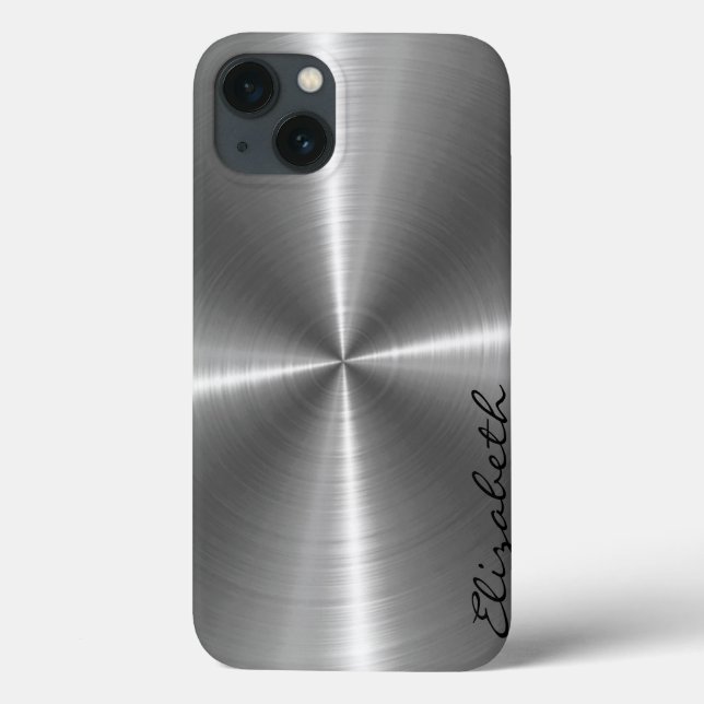Coques Case-Mate iPhone Chrome acier inoxydable look métallique (Verso)