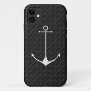 Case-Mate iPhone Case Chrome Ancre en cuir Checkers Mode de vie nautique