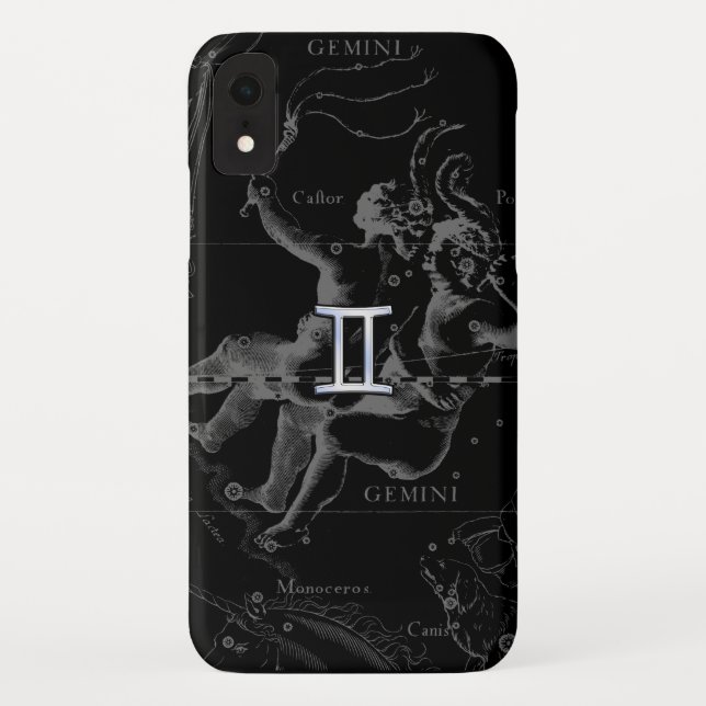 Coques Case-Mate iPhone Chrome comme Gemini Zodiac Symbole sur Hevelius (Dos)