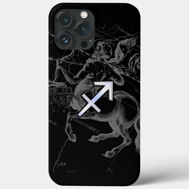 Coques Case-Mate iPhone Chrome Comme Sagittarius Connexion Hevelius Noir (Verso)