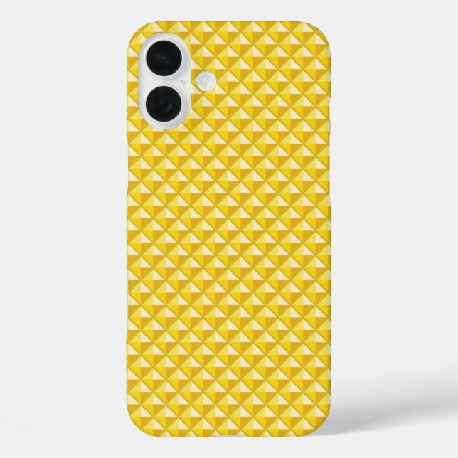 Coques Case-Mate iPhone Chrome jaune, look émail, grille cloutée (Verso)