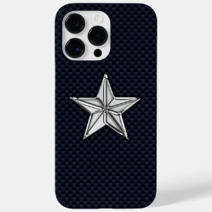 Coque Pour Pour iPhone 14 Pro Max Chrome Nautique Star sur l'impression de fibre de 
