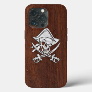 Etui iPhone Case-Mate Chrome Pirate sur Wet Mahogany Imprimer