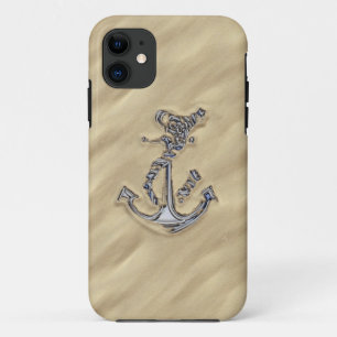 Coque iPhone 11 Chrome Rope Anchor on the Beach Decor
