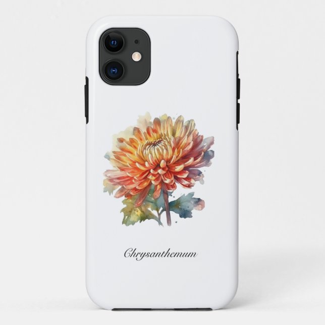 Coques Case-Mate iPhone Chrysanthème de la récolte d'or, sur mesure (Dos)