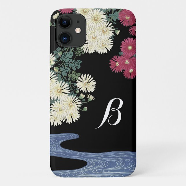 Coques Case-Mate iPhone Chrysanthèmes, Eau Courante, Floral Japonais (Dos)