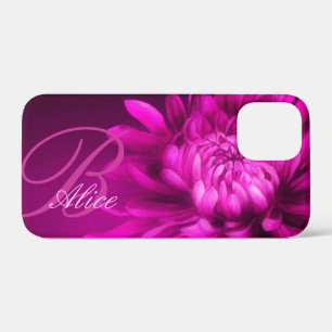 Etui iPhone Case-Mate Chrysanthemum prune violette nom personnalisé et 
