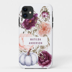 Case-Mate iPhone Case chute citrouille aquarelle florale violet mignon