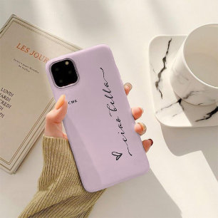 Case-Mate iPhone Case Ciao Bella Script moderne italien rose avec coeu