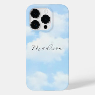 Coque Pour iPhone 14 Pro Ciel bleu clair photo Fancy Nom élégant
