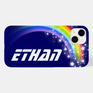 Coque Pour iPhone 14 Plus Ciel bleu marine arc-en-ciel