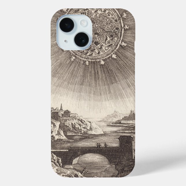Coques Case-Mate iPhone Ciel d'astronomie antique avec soleil par Allain M (Verso)
