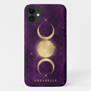 Case-Mate iPhone Case Ciel étoilé couleur violet triple lune or person