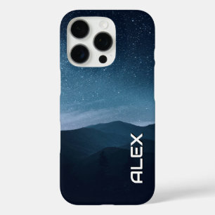 Coques iPhone 16 Pro Ciel nocturne étoilé sur la chaîne de montagnes