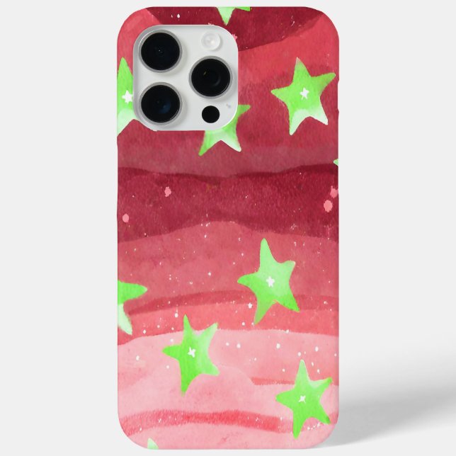 Coques Case-Mate iPhone ciel rouge avec étoiles (Verso)