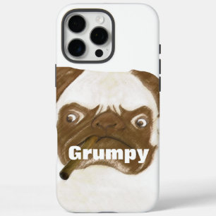 Coques iPhone 16 Pro Max Cigar Aficionado Grumpy Puggy avec Cigar