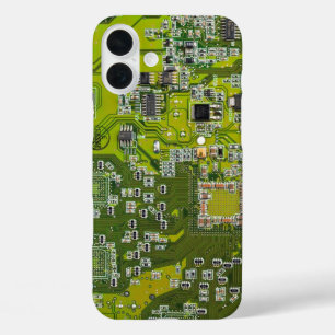 Coques iPhone 16 Plus Circuit imprimé circuit imprimé circuit vert circu
