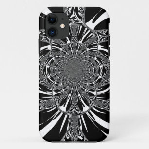 Coque iPhone 11 Circulaire Zebra Kaleidoscope Art