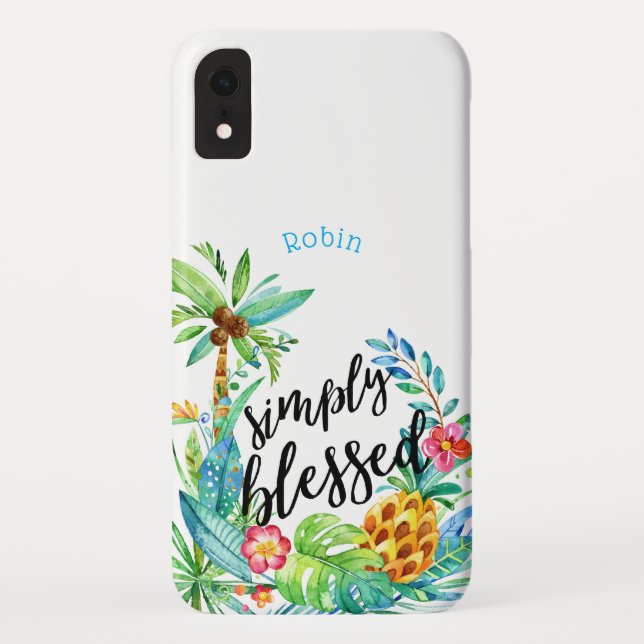 Coques Case-Mate iPhone Citation Bénéficiaire Nom floral tropical Inspirat (Dos)