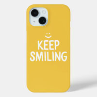 Citation de bonheur jaune souriant