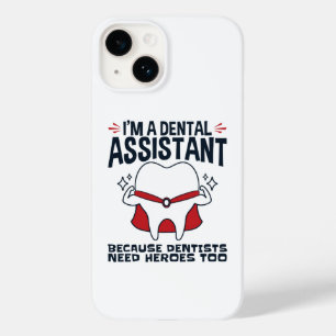 Coque Pour iPhone 14 Citation de l'assistante dentaire Funny Heroes