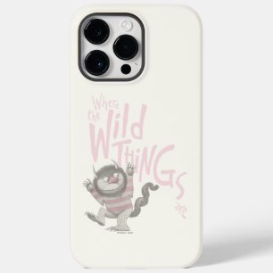 Coque Pour Pour iPhone 14 Pro Max Citation de Où sont les bêtes sauvages - Rose