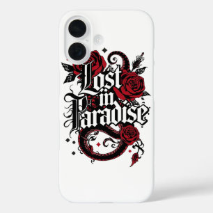 Coques iPhone 16 Citation de style tatouage romantique foncé