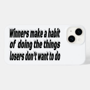 Coque Pour iPhone 14 Citation Motivationnelle des gagnants perdants