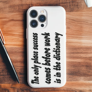 Coque Pour iPhone 14 Citation motivationnelle du travail de réussite