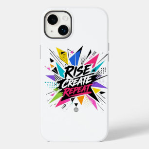 Coque Pour iPhone 14 Plus Citer Créer Répéter Citation Motivationnelle Inspi