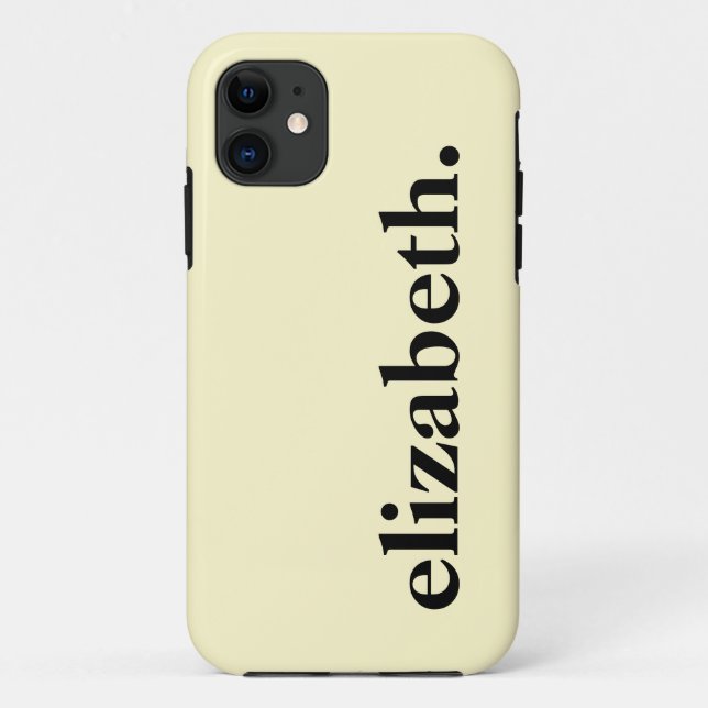 Coques Case-Mate iPhone Citron Chiffon couleur solide Nom élégant (Dos)