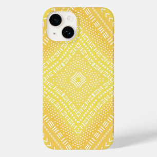 Coque Pour iPhone 14 Citron jaune Boho Mandala Kaleidoscope