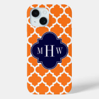 Citrouille Blanc Marocain #5 Navy 3 Monogramme Ini