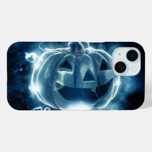 Coque Pour iPhone 15 citrouille d'Halloween sous la pluie