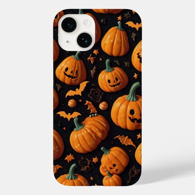 Coques Case-Mate iPhone Citrouille et bonbons mignons (Verso)