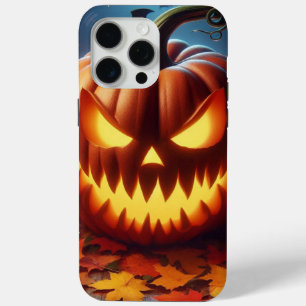 Coque iPhone 15 Pro Max citrouille/Halloween/chauve-souris éffrayant