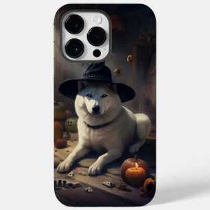 Coque Pour Pour iPhone 14 Pro Max Citrouilles d'Akita Halloween Épouvantables