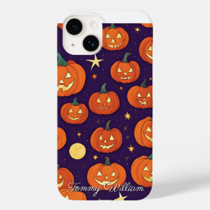 Coque Pour iPhone 14 Citrouilles souriants pour Halloween