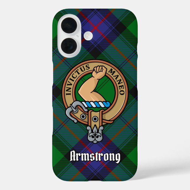 Coques Case-Mate iPhone Clan Armstrong Crest sur Tartan (Verso)